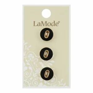 1/2" Black & Gold Buttons | LaMode