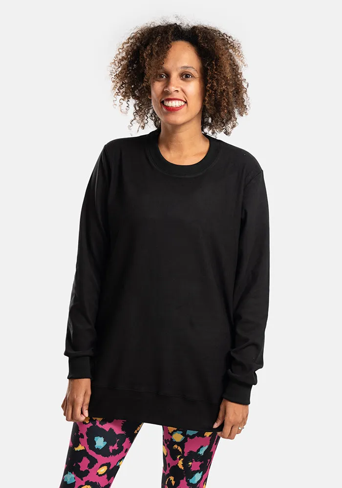 Black Longline Popsy Sweatshirt