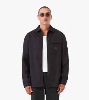 Boxy LS Overshirt Black