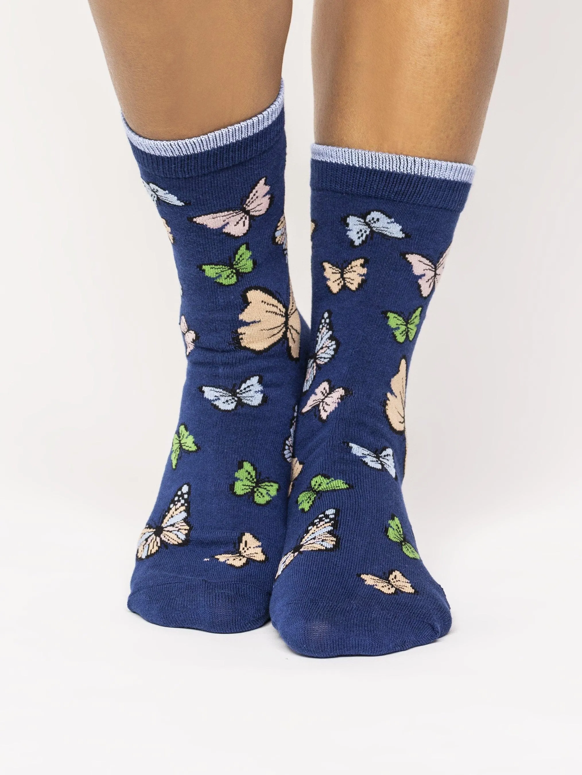 Butterfly Socks - Twilight Blue