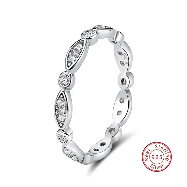 CZ Ring in Sterling Silver - Sz 5-11