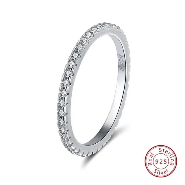 CZ Ring in Sterling Silver - Sz 5-11