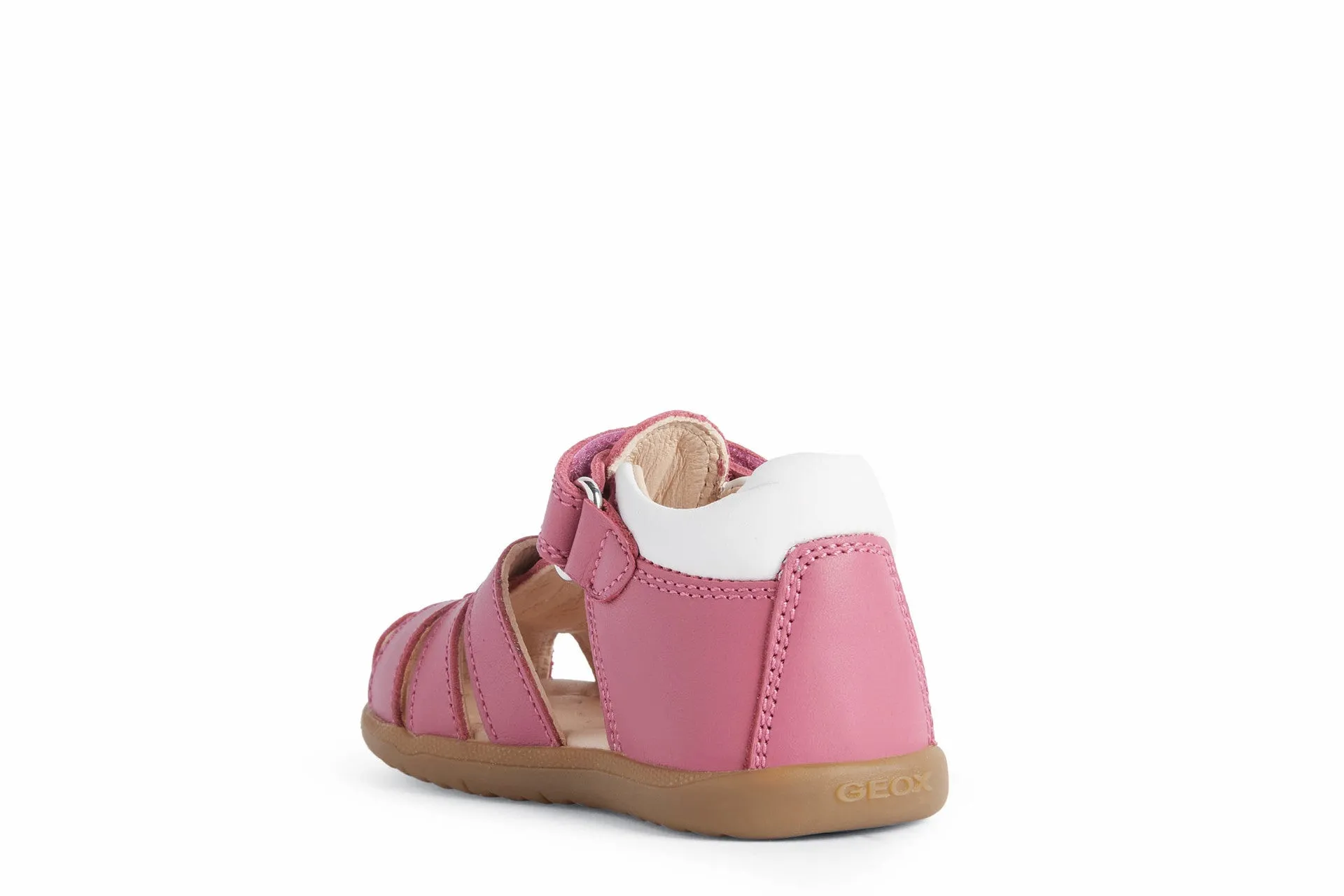 Geox Macchia Girls Fuchsia-White Closed Toe Sandal