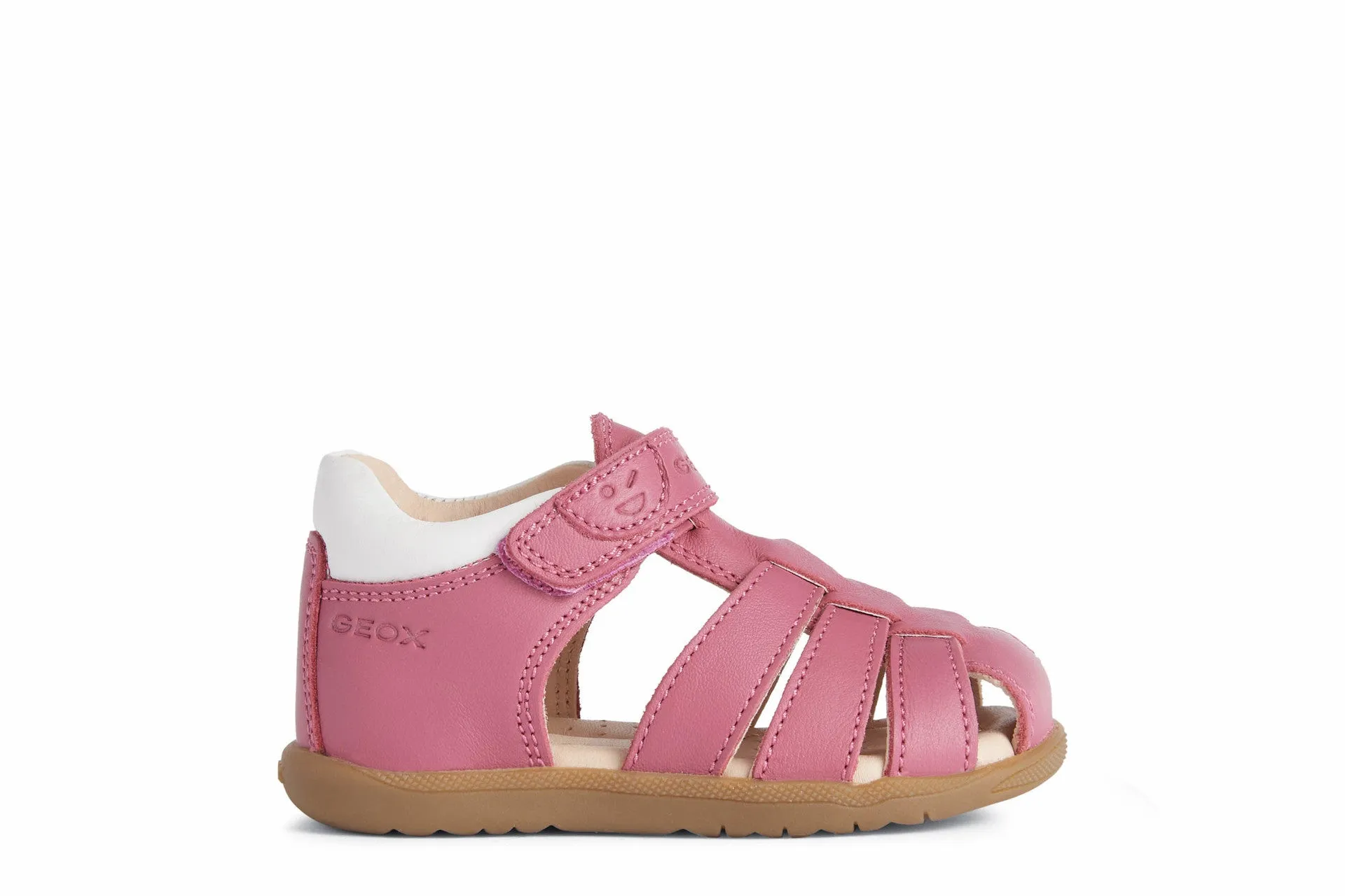 Geox Macchia Girls Fuchsia-White Closed Toe Sandal