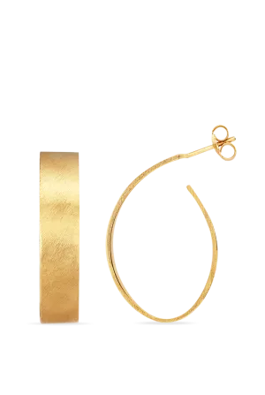 Gold Apple Pip Hoop Earrings