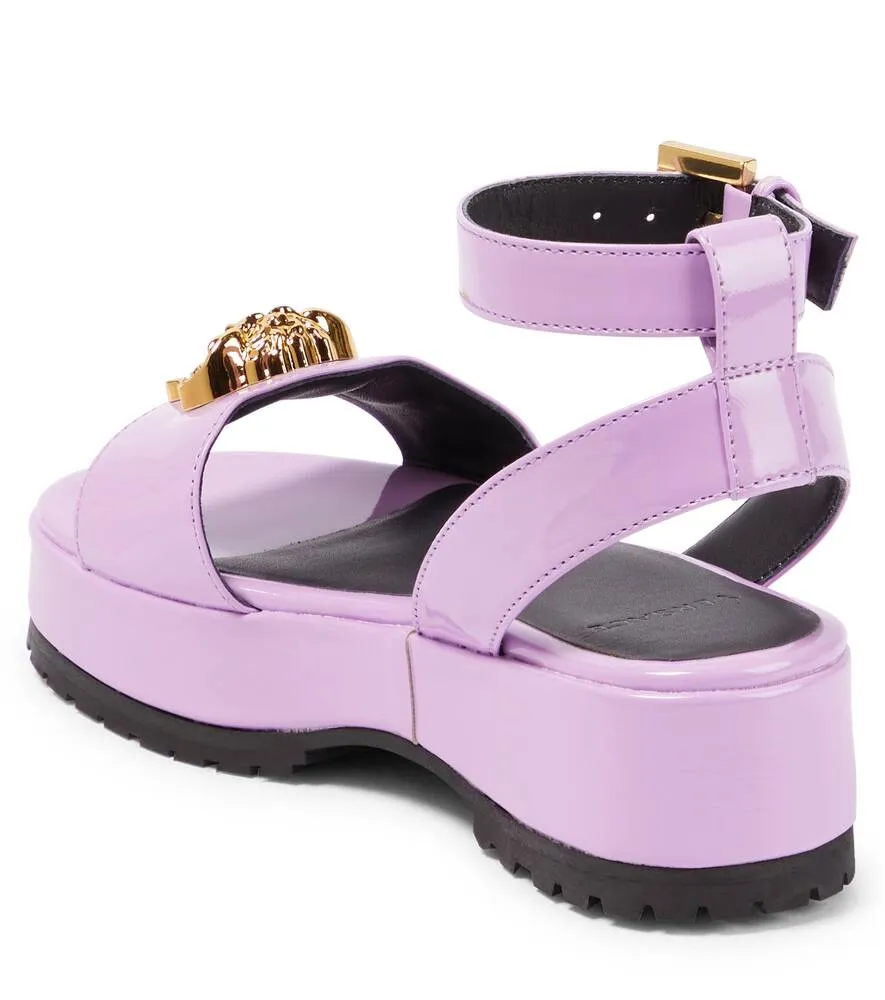 La Medusa platform sandals Versace, pink