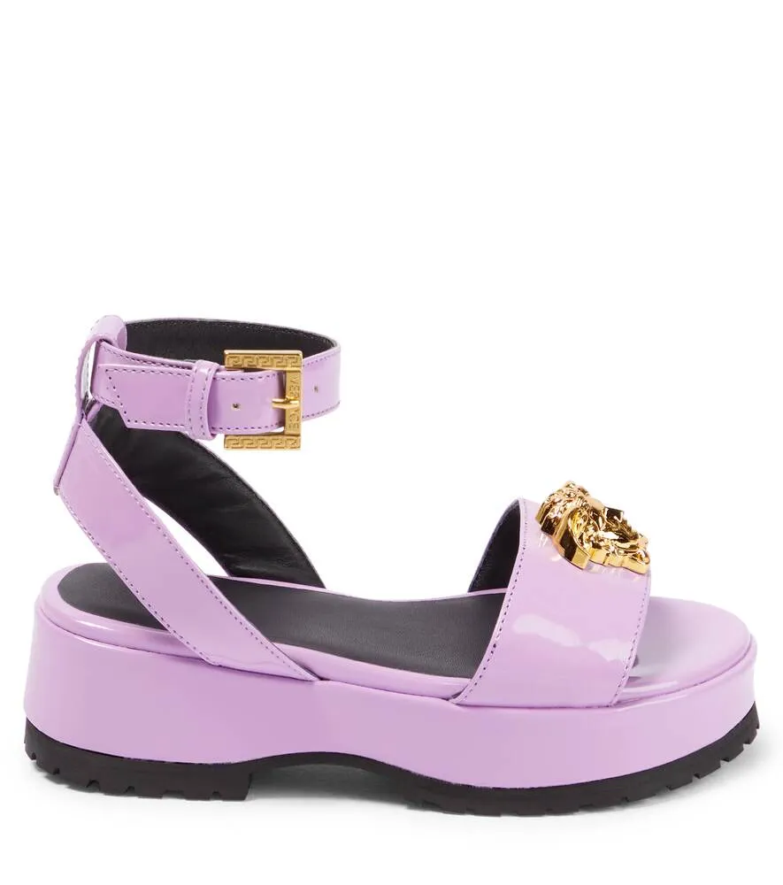 La Medusa platform sandals Versace, pink