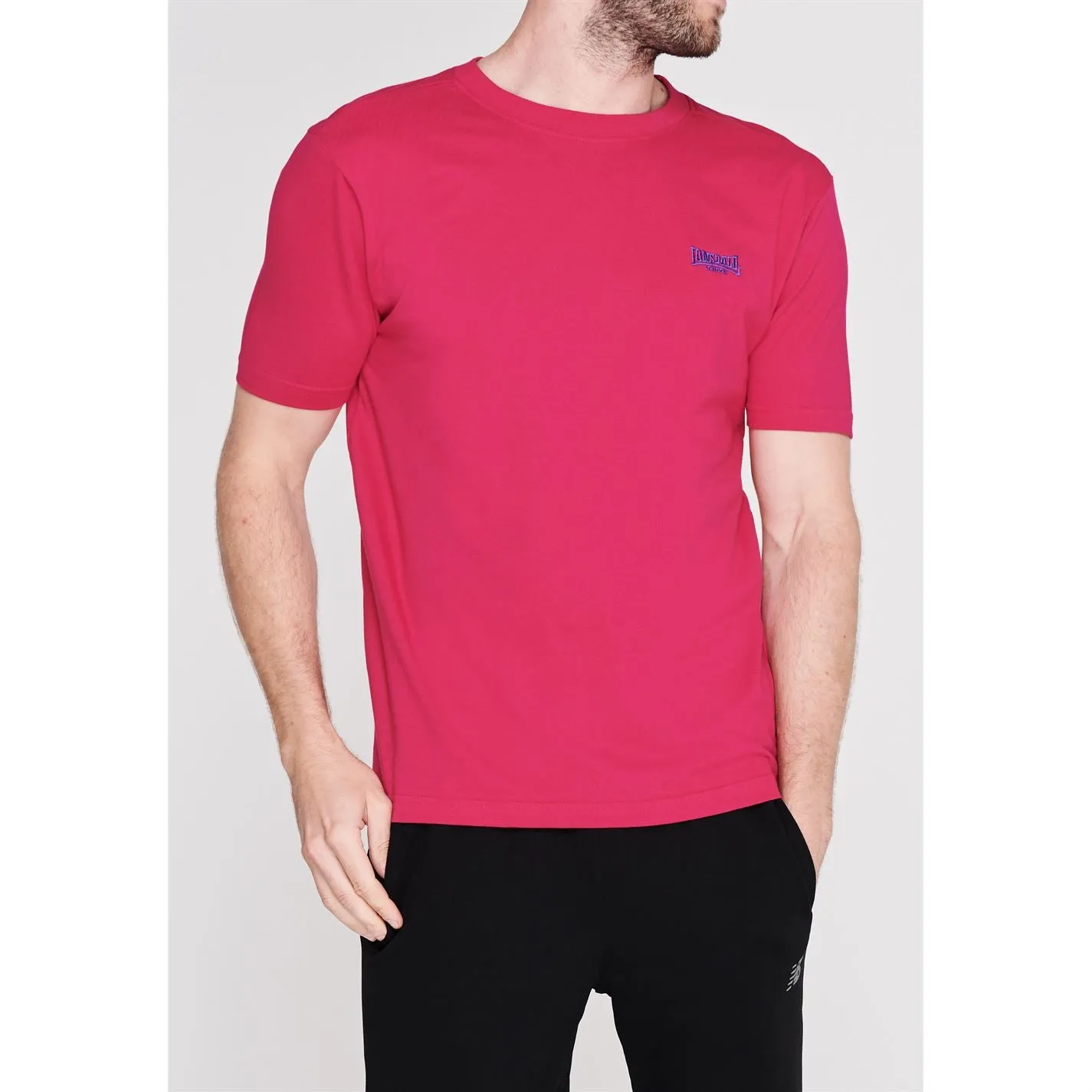 Lonsdale Plain Tee Mens Gents Crew Neck Shirt Short Sleeve Lightweight Cotton