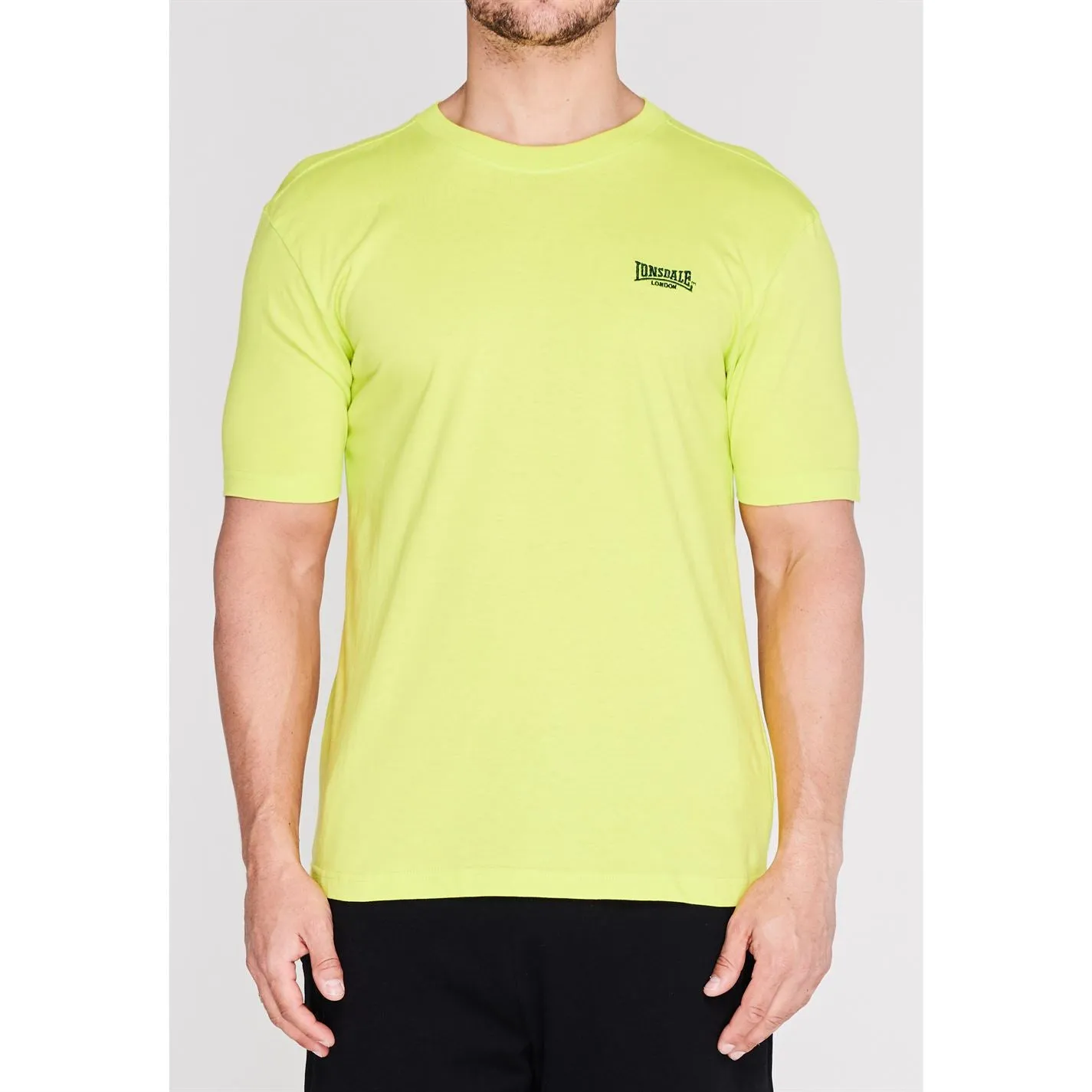 Lonsdale Plain Tee Mens Gents Crew Neck Shirt Short Sleeve Lightweight Cotton