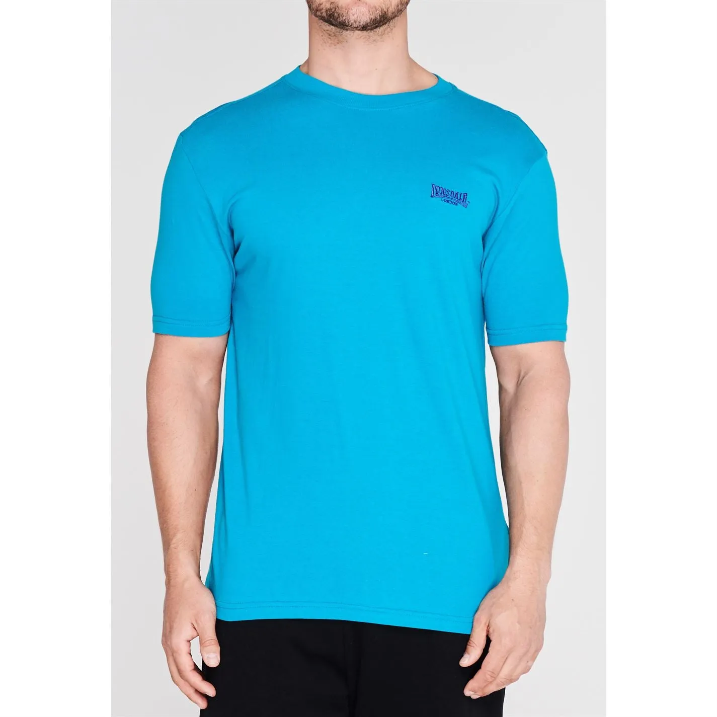 Lonsdale Plain Tee Mens Gents Crew Neck Shirt Short Sleeve Lightweight Cotton