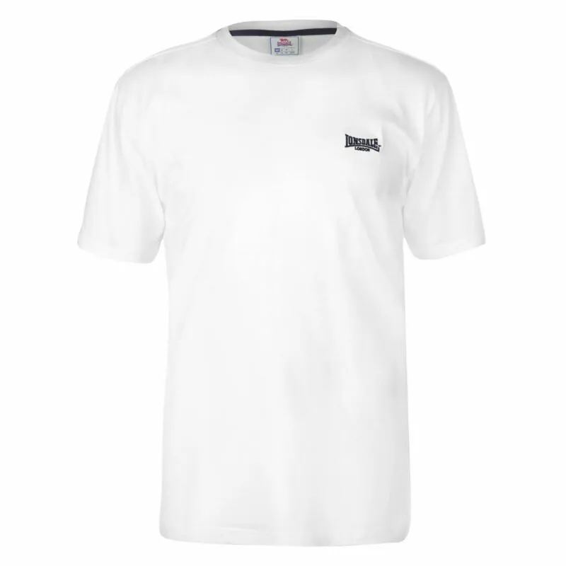 Lonsdale Plain Tee Mens Gents Crew Neck Shirt Short Sleeve Lightweight Cotton