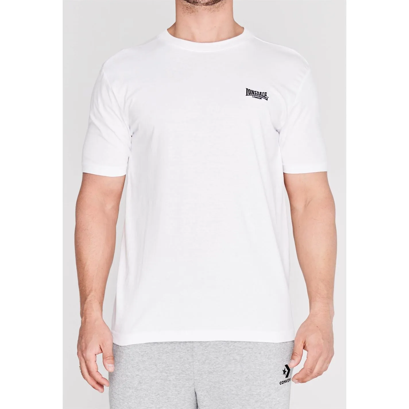 Lonsdale Plain Tee Mens Gents Crew Neck Shirt Short Sleeve Lightweight Cotton