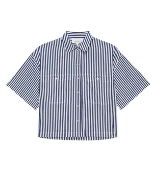 The Atlas Shirt. -- Navy Studio Stripe