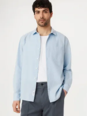 The Kapok Poplin Shirt in Blue