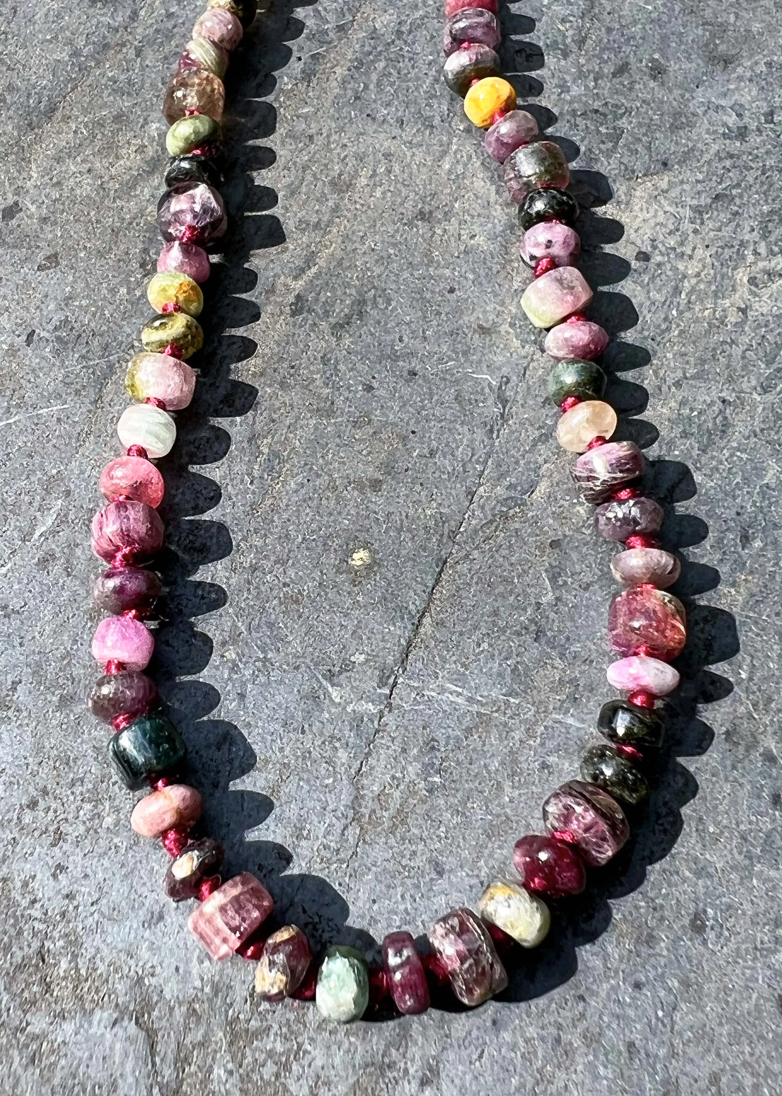 Tourmaline Multi-Color "She's in Fashion - Suede" Necklace